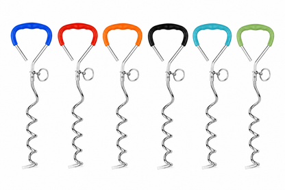Spiral Dog Tie-Out Stake with Comfort Grip Handle