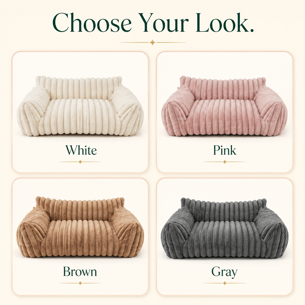 Lounge Ribbed Pet Sofa Bed